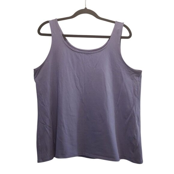 J. Jill Perfect Tank Top Women's Purple Sleeveless Stretch Women's Size 2X - Picture 2 of 6